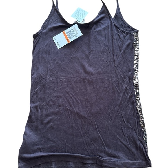 Michael Kors - Sequin Black & Gold Women's Tank Top - Picture 4 of 4